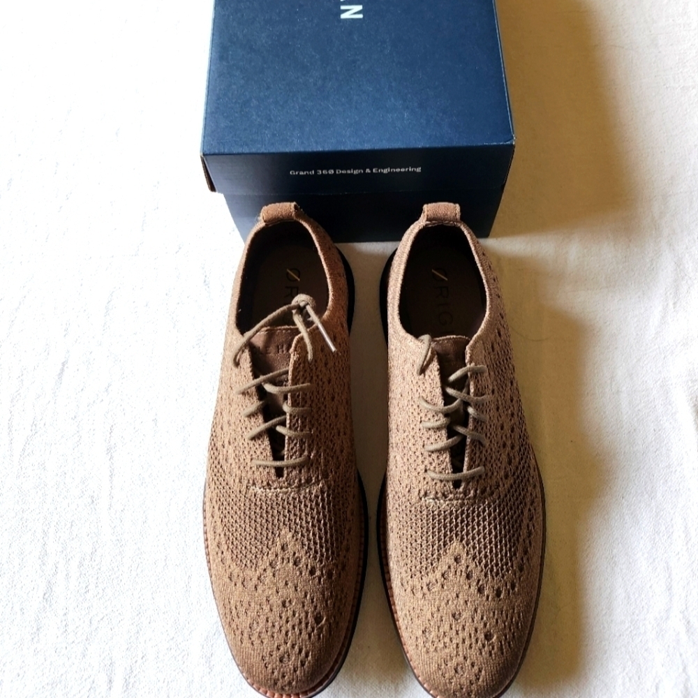 Cole Haan Original Grand Stitchlight Wingtip Oxford Choc Truffle Sz 8.5 Shoes‎